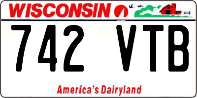 WI license plate 742VTB