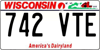WI license plate 742VTE