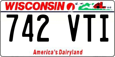 WI license plate 742VTI