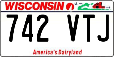 WI license plate 742VTJ