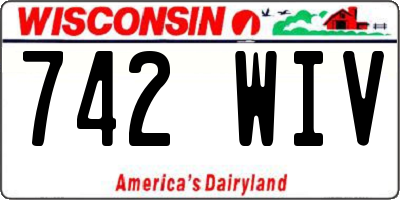 WI license plate 742WIV