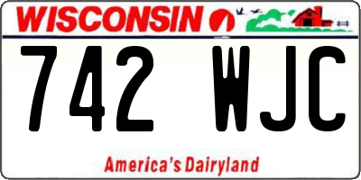 WI license plate 742WJC