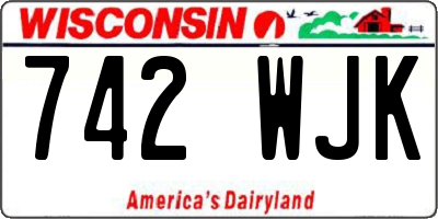 WI license plate 742WJK