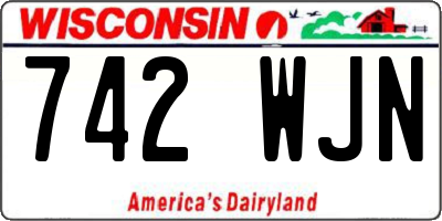 WI license plate 742WJN