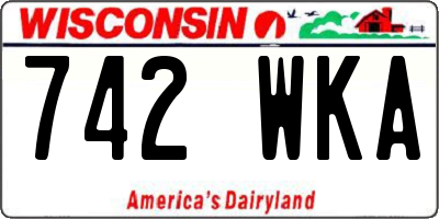 WI license plate 742WKA
