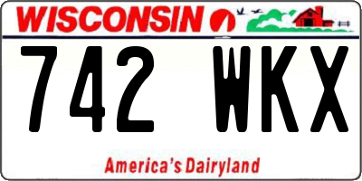 WI license plate 742WKX
