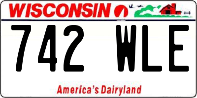 WI license plate 742WLE