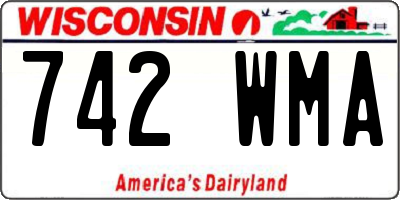 WI license plate 742WMA