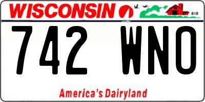 WI license plate 742WNO
