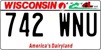 WI license plate 742WNU