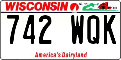 WI license plate 742WQK