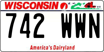 WI license plate 742WWN