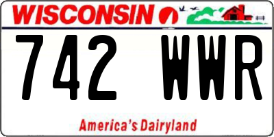 WI license plate 742WWR
