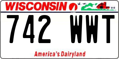WI license plate 742WWT