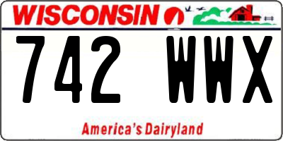 WI license plate 742WWX