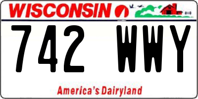 WI license plate 742WWY