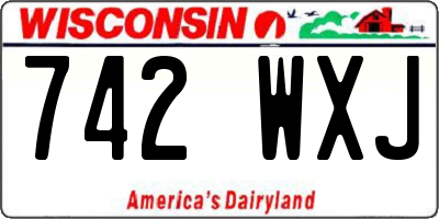 WI license plate 742WXJ
