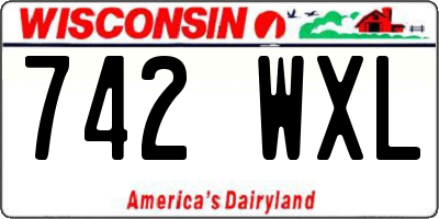 WI license plate 742WXL