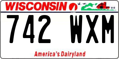 WI license plate 742WXM