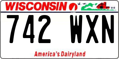 WI license plate 742WXN