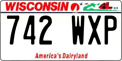 WI license plate 742WXP