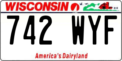 WI license plate 742WYF