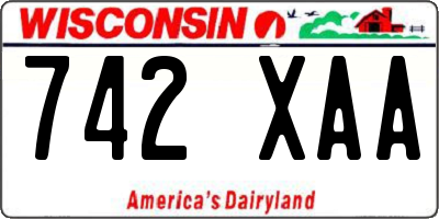 WI license plate 742XAA