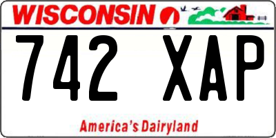 WI license plate 742XAP