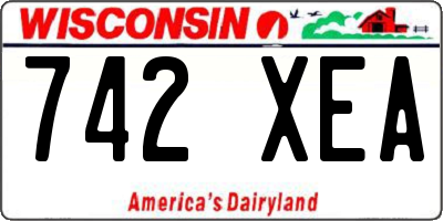 WI license plate 742XEA