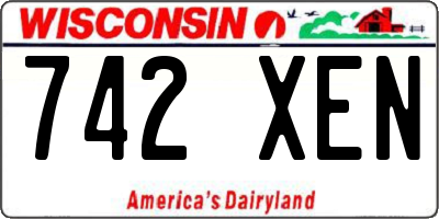 WI license plate 742XEN