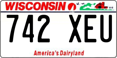 WI license plate 742XEU