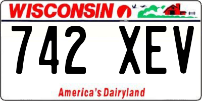 WI license plate 742XEV