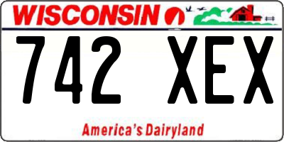 WI license plate 742XEX