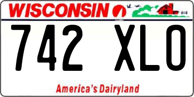 WI license plate 742XLO