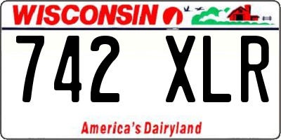 WI license plate 742XLR