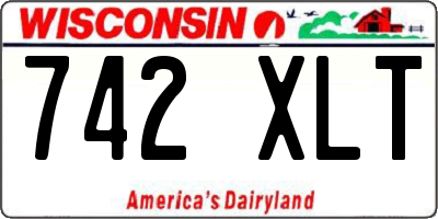 WI license plate 742XLT