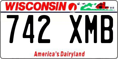 WI license plate 742XMB