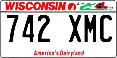 WI license plate 742XMC