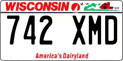 WI license plate 742XMD