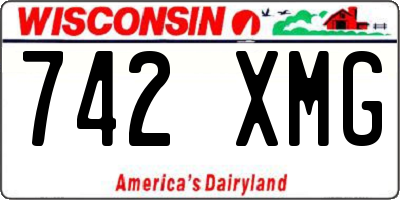 WI license plate 742XMG
