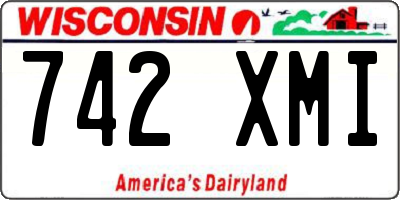 WI license plate 742XMI