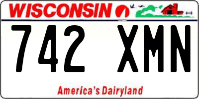 WI license plate 742XMN