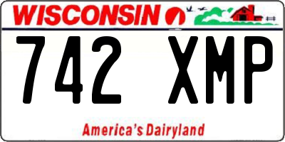 WI license plate 742XMP