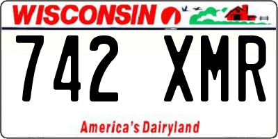WI license plate 742XMR
