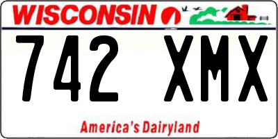 WI license plate 742XMX