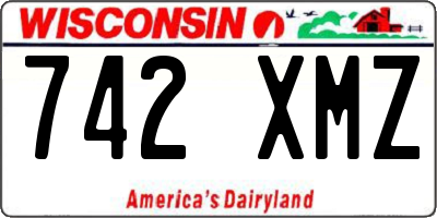WI license plate 742XMZ