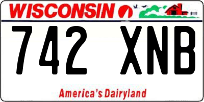 WI license plate 742XNB