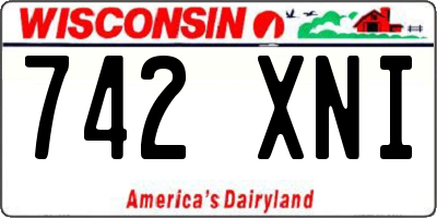 WI license plate 742XNI