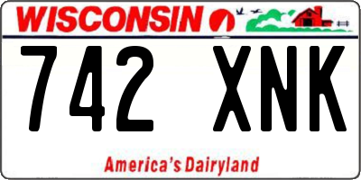 WI license plate 742XNK