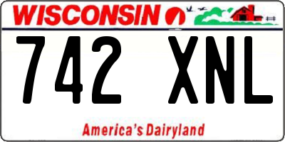 WI license plate 742XNL